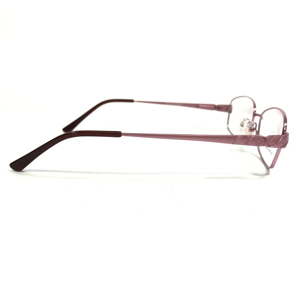 Enhance Eyeglasses Frames 3870 ROSE Rose Gold Rectangular Wire Rim 53-17-140